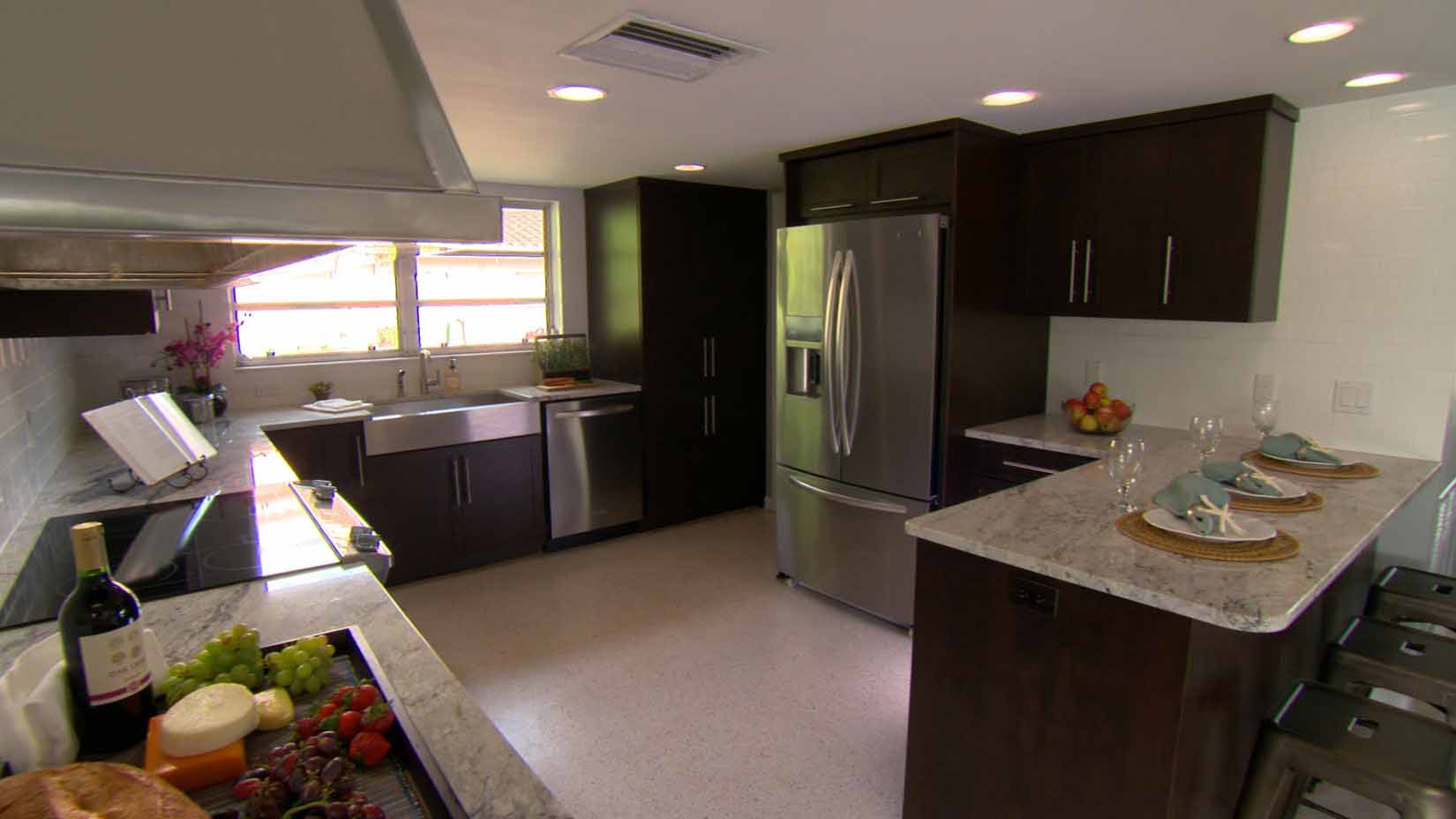 A newly renovated kitchen area